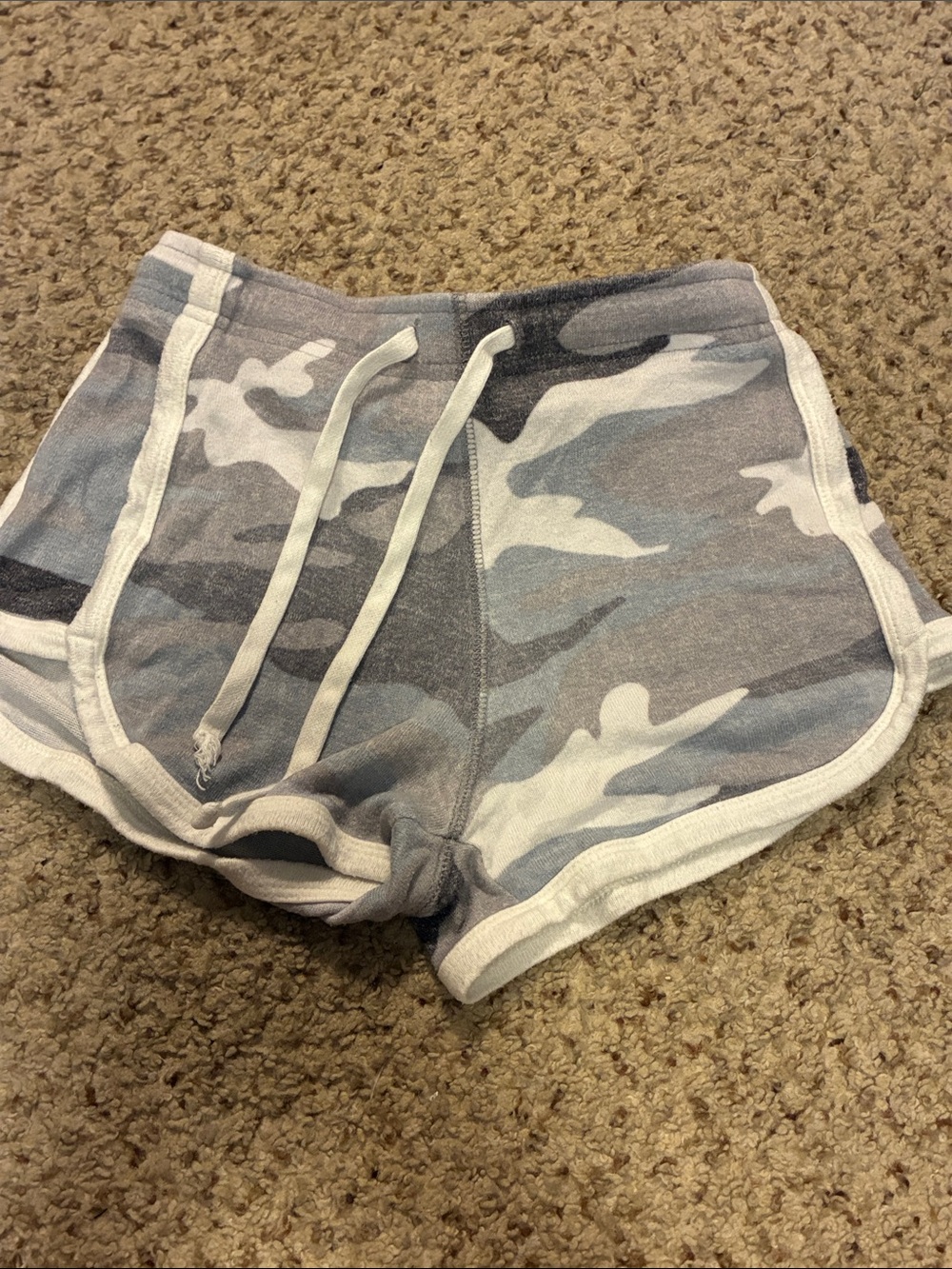 Aeropostale Women's Grey & White Camo Lounge Athletic Shorts